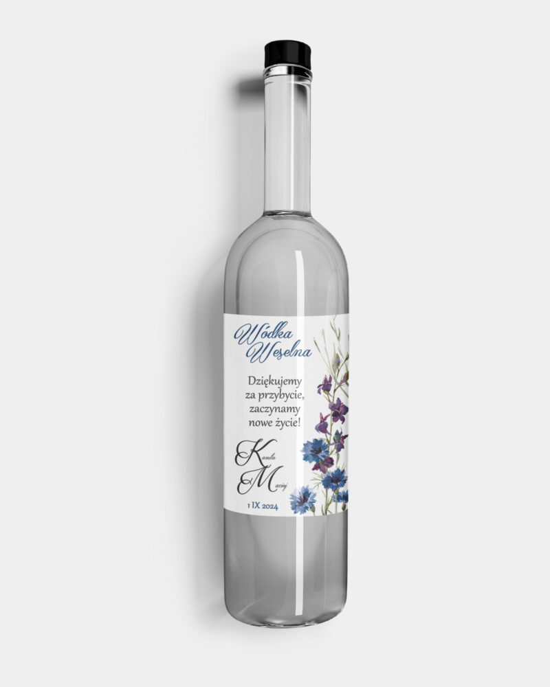 Etykieta na alkohol Polne Kwiaty