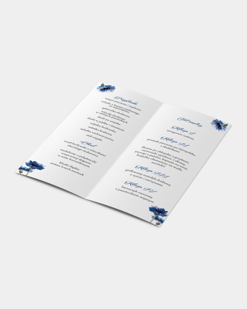 Menu Polne Kwiaty A4 do DL Inside