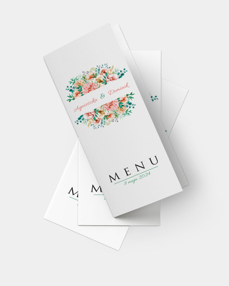 Menu Wiosenny Bukiet A4 do DL