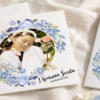 Blue Rose — szeroka aranżacja zaproszenia z dopasowanymi dodatkami