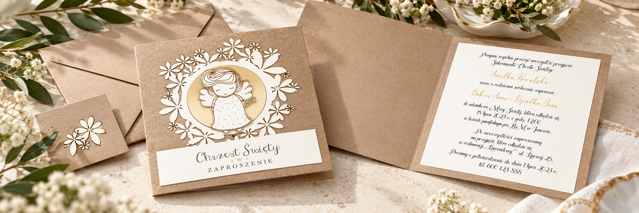 Floral Frame Stargirl — aranżacja zaproszenia 1