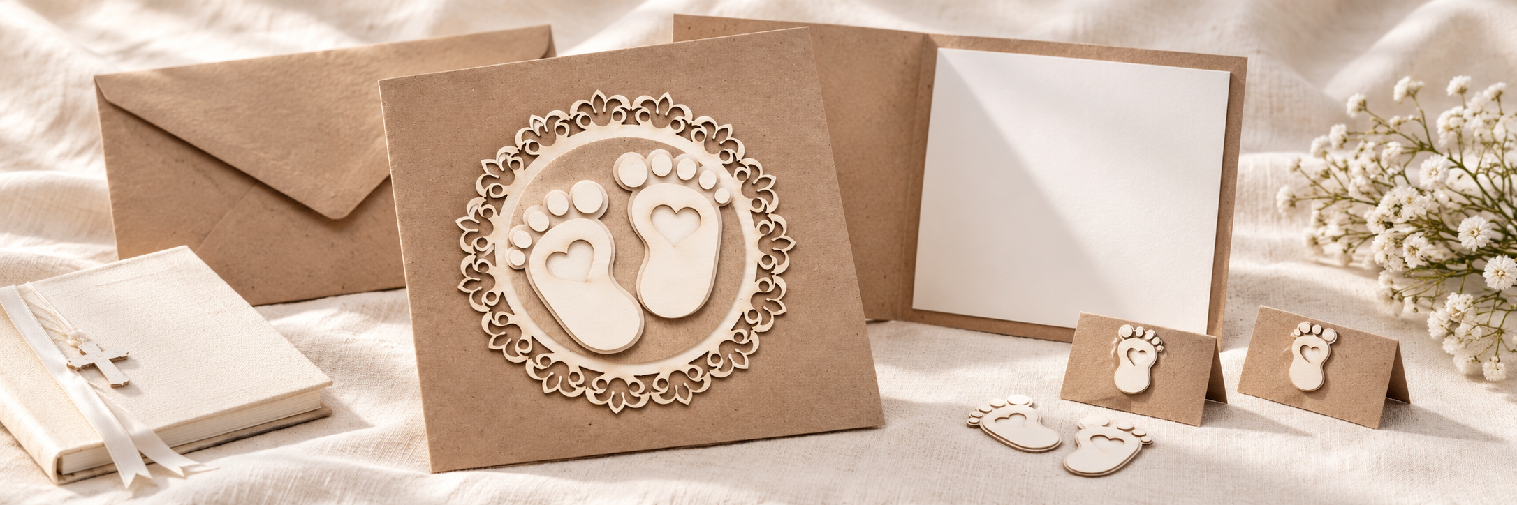 Hostia Feet Eko — aranżacja zaproszenia na chrzest 2