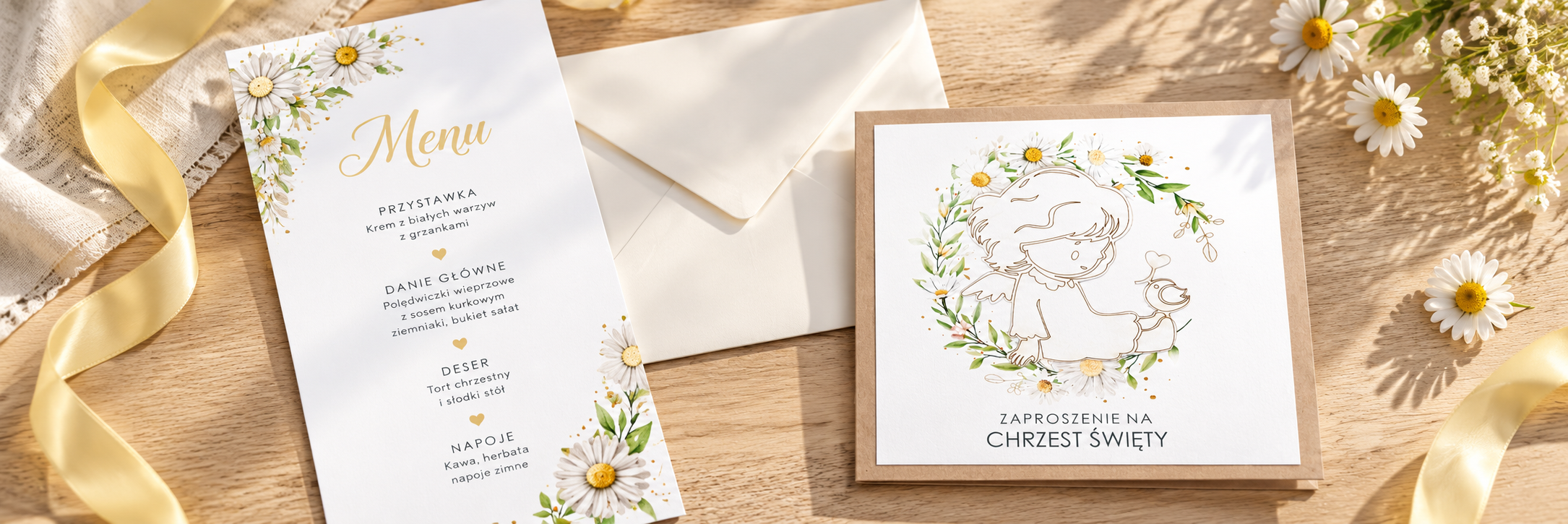 Little Bird — aranżacja zaproszenia na chrzest 2