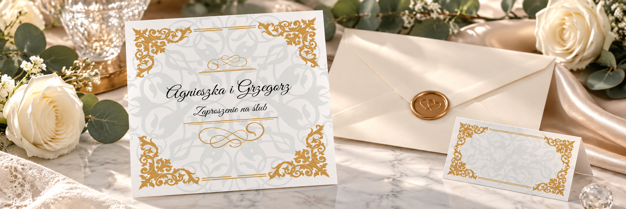 Luxury — aranżacja zaproszenia 1
