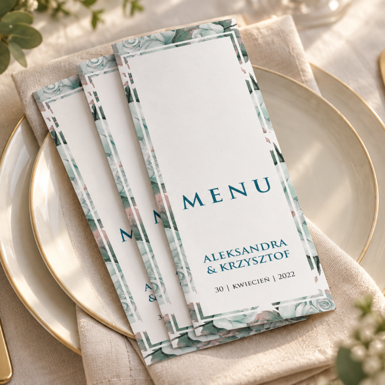 Menu okolicznościowe — aranżacja